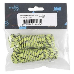 Šnúra ku stanu Bo-Camp Reflective Nylon Guy Rope 3mm žltá Yellow