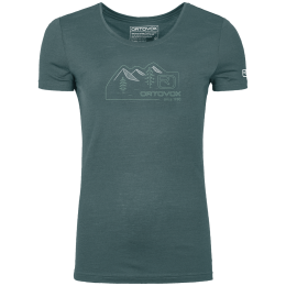 Dámske tričko Ortovox 150 Cool Vintage Badge T-shirt tmavosivá Dark Arctic Grey