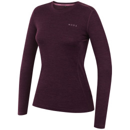 Dámske tričko MOOA MerinoSilk 160 long tmavofialová dark purple melange