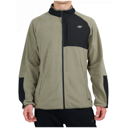 Pánska mikina 4F Fleece M480 khaki/čierna Khaki