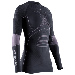 Dámske funkčné tričko X-Bionic Energy Accumulator 4.0 Shirt Lg Sl čierna/ružová CHARCOAL/MAGNOLIA