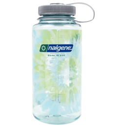 Fľaša Nalgene Wide Mouth Tie-Dye Print 1000 ml svetlomodrá Seafoam w/Platinum Blue Tie Dye