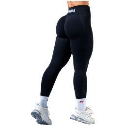 Dámske legíny Nebbia High-waisted push-up leggings Power čierna BLACK