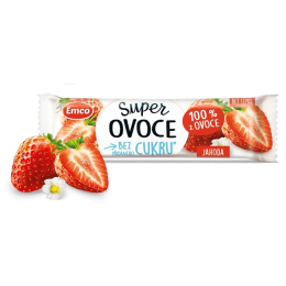 Tyčinka Emco Super ovocie jahoda 30g