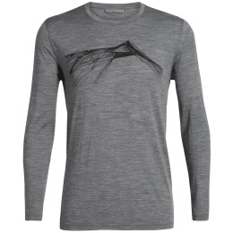 Pánske triko Icebreaker Mens Tech Lite LS Crewe Shear-gritstone HTHR