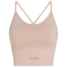 Športová podprsenka Icebreaker Merino Blend 260 Seamless Rib Strappy Tank ružová PINK QUARTZ