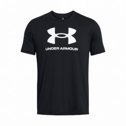Pánske tričko Under Armour Sportstyle Logo Update SS čierna/biela Black/White