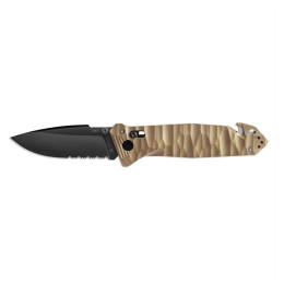 Zatvárací nôž TB OUTDOOR Cac S200 French Army Knife Textured Pa6 Serrated hnedá