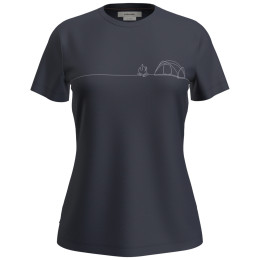 Dámske funkčné tričko Icebreaker W Mer 150 Tech Lite SS Tee Single Line C tmavomodrá Midnight Navy
