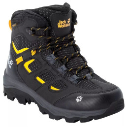 Detské topánky Jack Wolfskin Vojo Texapore Mid K čierna/žltá black / burly yellow