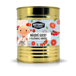 Hlavné jedlo Hotovky z plechovky Mäsové guličky v paradajkovej omáčke 800g