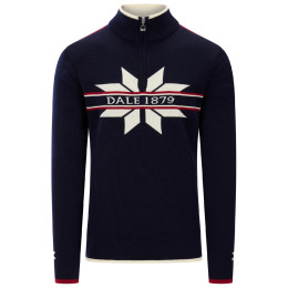 Pánsky sveter Dale of Norway Nåle Masc. Sweater tmavomodrá/biela Marine Offwhite