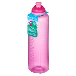 Fľaša Sistema Swift Squeeze Twist ‘n’ Sip 480 ml ružová