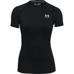 Dámske funkčné tričko Under Armour HG Authentics Comp SS čierna Black/White
