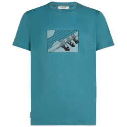 Pánske tričko Icebreaker Men Merino 150 Tech Lite SS Tee In The Wild svetlomodrá Topaz