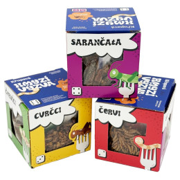 Jedlé červy Sens Chrumkavá hmyzia výzva - Gurmánska párty hra