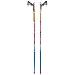 Dámske trekové palice TSL Trail Carbon 4 Cork Cross Sky ružová/modrá