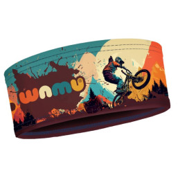 Čelenka WAMU Mountain Bike oranžová/modrá