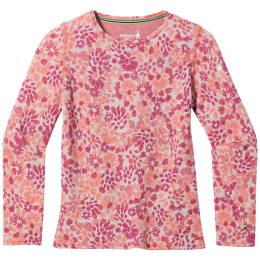 Detské funkčné tričko Smartwool Kids' Classic Thermal Merino Base Layer Crew ružová FESTIVE FUCHSIA FLORAL