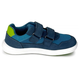 Dětské celoroční barefoot boty Bugga Safi Blue modrá/zelená modrá