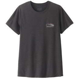 Dámske tričko Patagonia Women's Capilene® Cool Trail Shirt - Stratapeaks čierna Ink Black