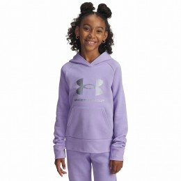 Detská mikina Under Armour Rival Flc Shimmer Hdy fialová Purple