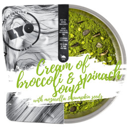 Dehydrované jedlo Lyo food Cream of Broccoli & Spinach Soup with Mozarella and pumpkin seeds