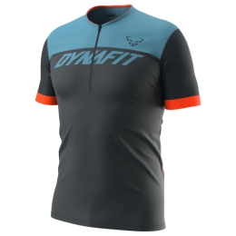 Pánsky cyklistický dres Dynafit Ride Light 1/2 Zip SS Tee M modrá/čierna blueberry STORM BLUE/8070