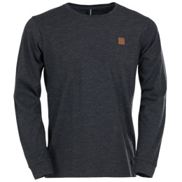 Pánske funkčné tričko Fundango Justin Longsleeve T-shirt čierna black heather