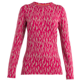 Dámske funkčné tričko Icebreaker W Mer 260 Vertex LS Crewe Macro Forms ružová Crystal/Electron Pink/J