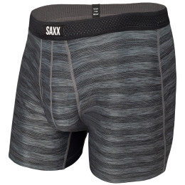 Boxerky Saxx Hot Shot Boxer Brief Fly sivá/čierna BlackHeather