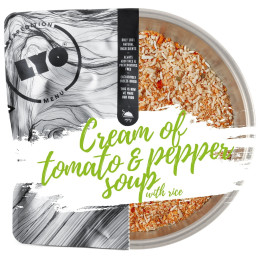 Dehydrované jedlo Lyo food Cream of Tomato & Pepper Soup with rice