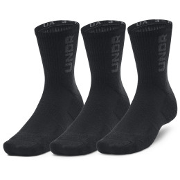 Sada ponožiek Under Armour 3-Maker 3pk Mid-Crew čierna Black / Black / Pitch Gray