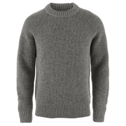 Pánsky sveter Fjällräven Övik Waffle Knit M sivá Grey