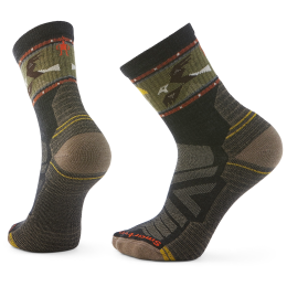 Ponožky Smartwool Hike Light Cushion Soaring Mid Crew Sock čierna/zelená CHARCOAL
