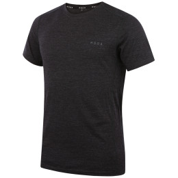 Pánske tričko MOOA MerinoSilk 160 short čierna black melange