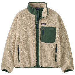 Detská mikina Patagonia K's Retro-X Jacket béžová/zelená Dark Natural w/Canopy Green