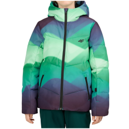 Detská zimná bunda 4F Technical Jacket M1278 modrá/zelená Multicolour Allover