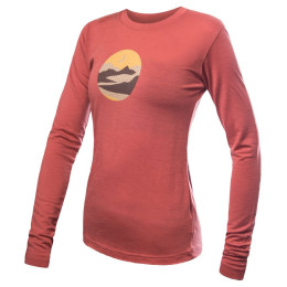 Dámské funkční triko s dlouhým rukávem Sensor Merino Active Triglav oranžová terracotta