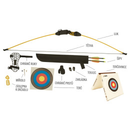 Rozbalený lukostrelecký set v pe obale Yate Lukostrelecký set