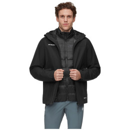 Pánska bunda Mammut Treeline 3 in 1 HS Hooded Jacket Men čierna black-black 0052