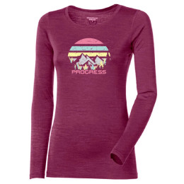Dámske funkčné tričko Progress Hela "Landscape" fialová ostruzinova