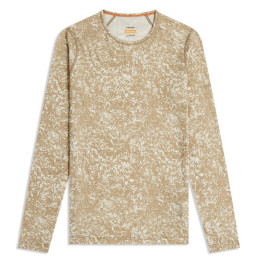 Dámske funkčné tričko Icebreaker Women M 200 Oasis LS Crewe Moss BloomAOP béžová/biela Cumin/Undyd/Aop