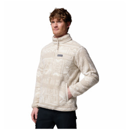 Pánsky sveter Columbia Rugged Ridge™ High Pile Half Zip biela Dark Stone Deschutes Days