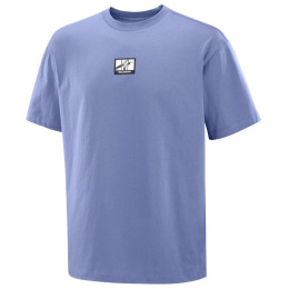 Pánske tričko Salomon Wild Rays Label SS Tee modrá Marlin