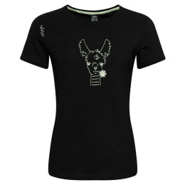 Dámske tričko Chillaz Valencia Happy Alpaca čierna Black