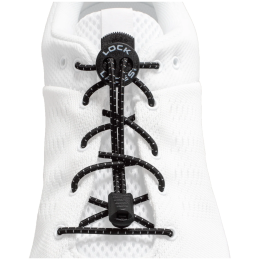 Šnúrky do topánok Lock Laces Original čierna Black