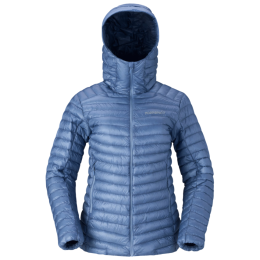 Dámska páperová bunda Norrona trollveggen down800 super light Hood modrá Infinity