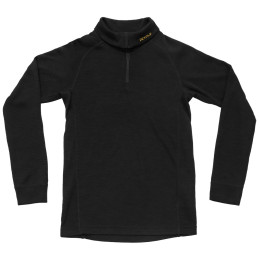 Detská funkčná mikina Devold Duo Active Merino Zip Neck Jr čierna BLACK