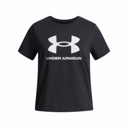 Detské tričko Under Armour BIG LOGO SS-BLK čierna/biela Black